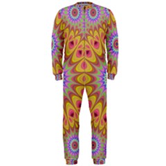 Geometric Flower Oriental Ornament Onepiece Jumpsuit (men)  by Celenk