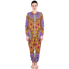 Geometric Flower Oriental Ornament Onepiece Jumpsuit (ladies) 