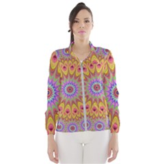 Geometric Flower Oriental Ornament Wind Breaker (women)