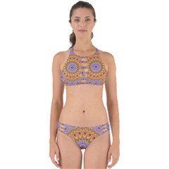 Geometric Flower Oriental Ornament Perfectly Cut Out Bikini Set