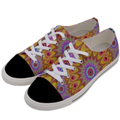 Geometric Flower Oriental Ornament Women s Low Top Canvas Sneakers