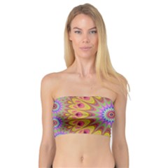 Geometric Flower Oriental Ornament Bandeau Top by Celenk