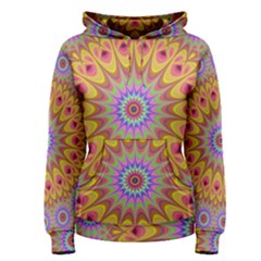 Geometric Flower Oriental Ornament Women s Pullover Hoodie by Celenk