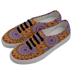 Geometric Flower Oriental Ornament Men s Classic Low Top Sneakers by Celenk