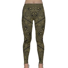 Texture Background Mandala Classic Yoga Leggings by Celenk