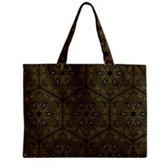 Texture Background Mandala Zipper Mini Tote Bag by Celenk