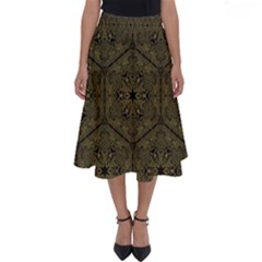 Texture Background Mandala Perfect Length Midi Skirt