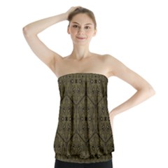 Texture Background Mandala Strapless Top by Celenk