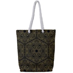 Texture Background Mandala Full Print Rope Handle Tote (small)