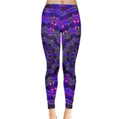 Purple Kaleidoscope Mandala Pattern Leggings  by Celenk