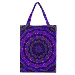 Purple Kaleidoscope Mandala Pattern Classic Tote Bag by Celenk