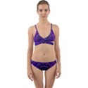 Purple Kaleidoscope Mandala Pattern Wrap Around Bikini Set View1