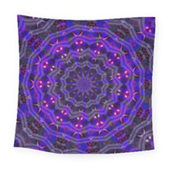 Purple Kaleidoscope Mandala Pattern Square Tapestry (large) by Celenk