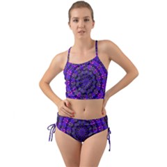 Purple Kaleidoscope Mandala Pattern Mini Tank Bikini Set