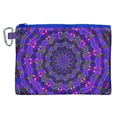 Purple Kaleidoscope Mandala Pattern Canvas Cosmetic Bag (xl) by Celenk