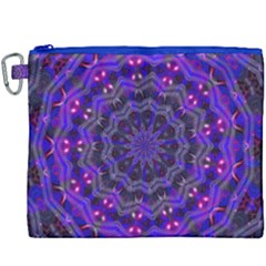 Purple Kaleidoscope Mandala Pattern Canvas Cosmetic Bag (xxxl) by Celenk