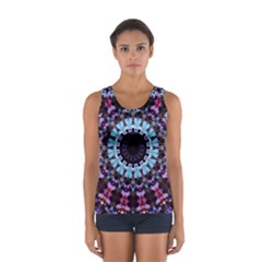 Kaleidoscope Shape Abstract Design Sport Tank Top  by Celenk