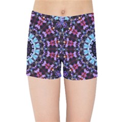 Kaleidoscope Shape Abstract Design Kids Sports Shorts