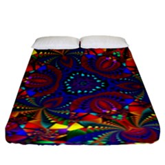 Kaleidoscope Pattern Ornament Fitted Sheet (king Size) by Celenk