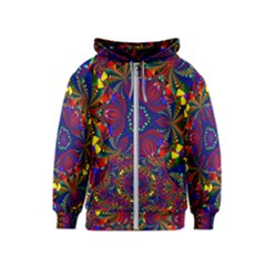 Kaleidoscope Pattern Ornament Kids  Zipper Hoodie by Celenk