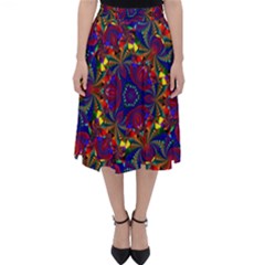 Kaleidoscope Pattern Ornament Folding Skater Skirt