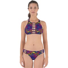 Kaleidoscope Pattern Ornament Perfectly Cut Out Bikini Set by Celenk