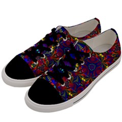 Kaleidoscope Pattern Ornament Men s Low Top Canvas Sneakers by Celenk