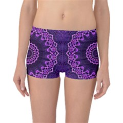 Mandala Purple Mandalas Balance Boyleg Bikini Bottoms by Celenk