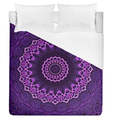 Mandala Purple Mandalas Balance Duvet Cover (queen Size) by Celenk