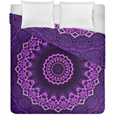 Mandala Purple Mandalas Balance Duvet Cover Double Side (california King Size) by Celenk