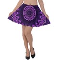 Mandala Purple Mandalas Balance Velvet Skater Skirt View1