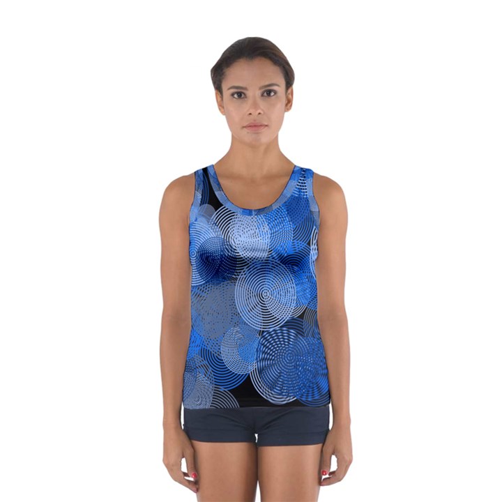 Circle Rings Abstract Optics Sport Tank Top 