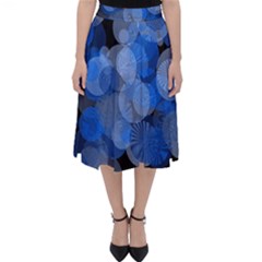 Circle Rings Abstract Optics Folding Skater Skirt by Celenk