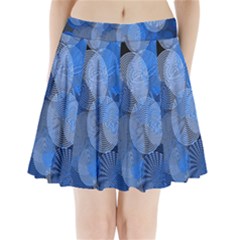 Circle Rings Abstract Optics Pleated Mini Skirt by Celenk