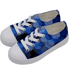 Circle Rings Abstract Optics Kids  Low Top Canvas Sneakers