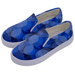 Circle Rings Abstract Optics Kids  Canvas Slip Ons by Celenk