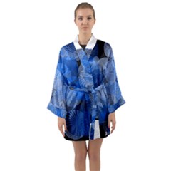 Circle Rings Abstract Optics Long Sleeve Kimono Robe by Celenk