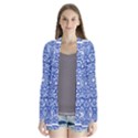 Blue Mandala Kaleidoscope Drape Collar Cardigan View1