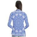 Blue Mandala Kaleidoscope Drape Collar Cardigan View2