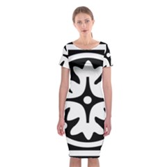 Mandala Pattern Mystical Classic Short Sleeve Midi Dress by Celenk