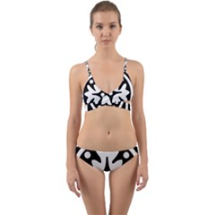 Mandala Pattern Mystical Wrap Around Bikini Set by Celenk