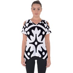 Mandala Pattern Mystical Cut Out Side Drop Tee by Celenk