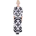 Mandala Pattern Mystical Quarter Sleeve Wrap Maxi Dress View2