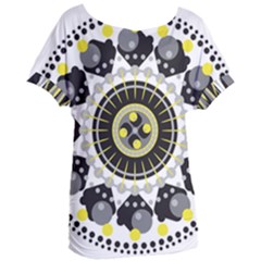 Mandala Geometric Design Pattern Women s Oversized Tee