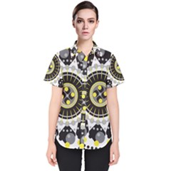 Mandala Geometric Design Pattern Women s Short Sleeve Shirt