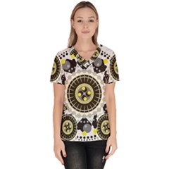 Mandala Geometric Design Pattern Scrub Top by Celenk