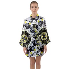 Mandala Geometric Design Pattern Long Sleeve Kimono Robe by Celenk