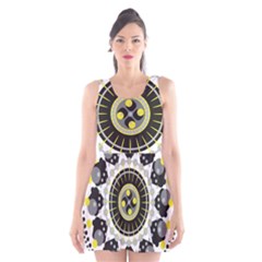 Mandala Geometric Design Pattern Scoop Neck Skater Dress by Celenk