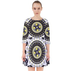 Mandala Geometric Design Pattern Smock Dress by Celenk