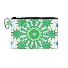 Mandala Geometric Pattern Shapes Canvas Cosmetic Bag (medium)